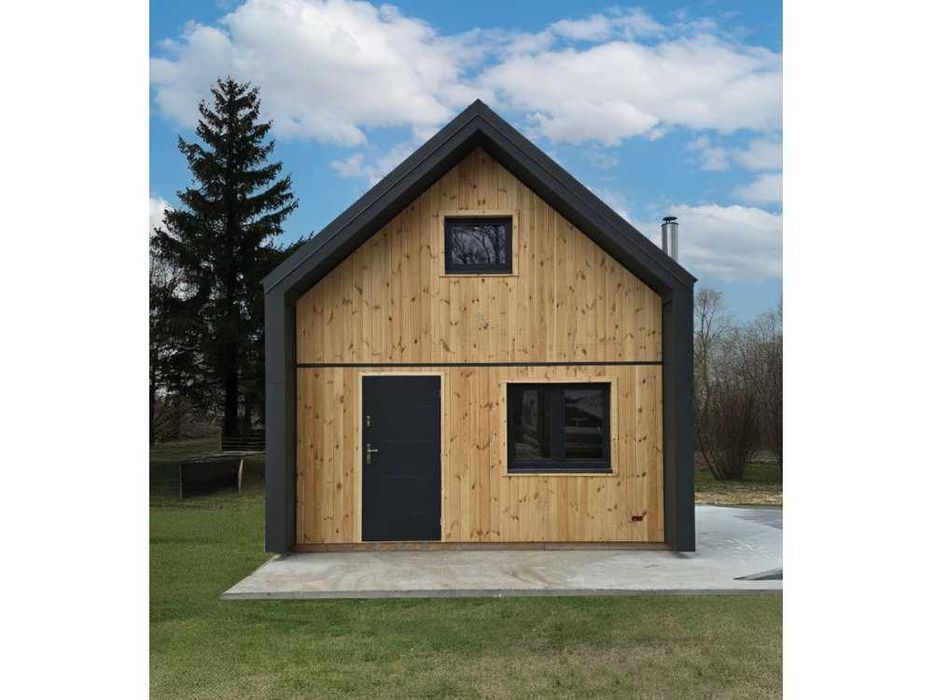 DOMEK DREWNIANY, Nowoczesna Stodoła 5x7, pełne doposażenie, na gotowo!