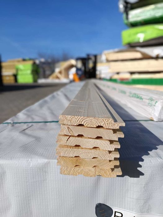 Podbitka boazeria elewacja świerkowa profil Softline AB -19mm/121mm