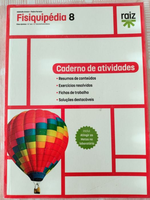 Cadernos de atividades 8o ano 2,5€