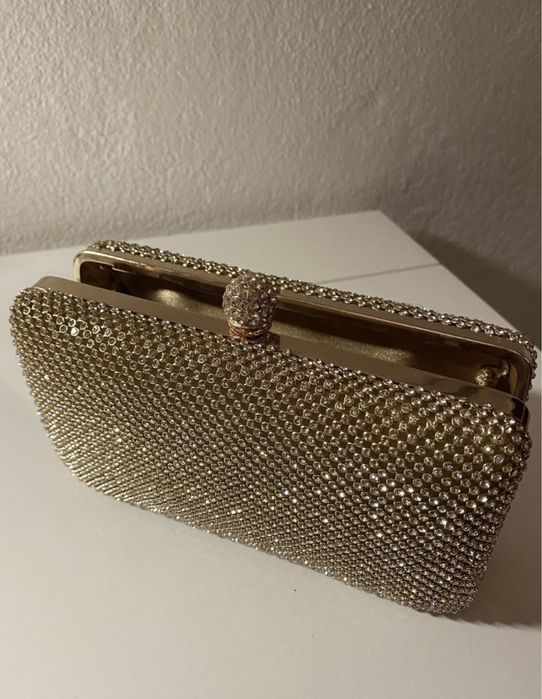 Bolsa /Pochete dourada brilhante