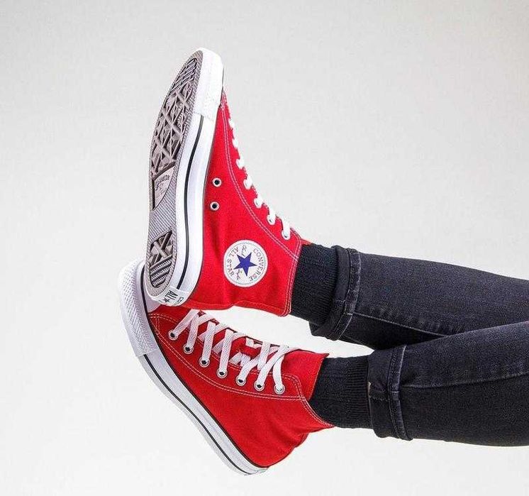 Кеди converse all star high red m9621c конверс 9621 червоні високі конверси Chuck Taylor red/white Стильний Львів кеди конверс логотип з зірками зірка