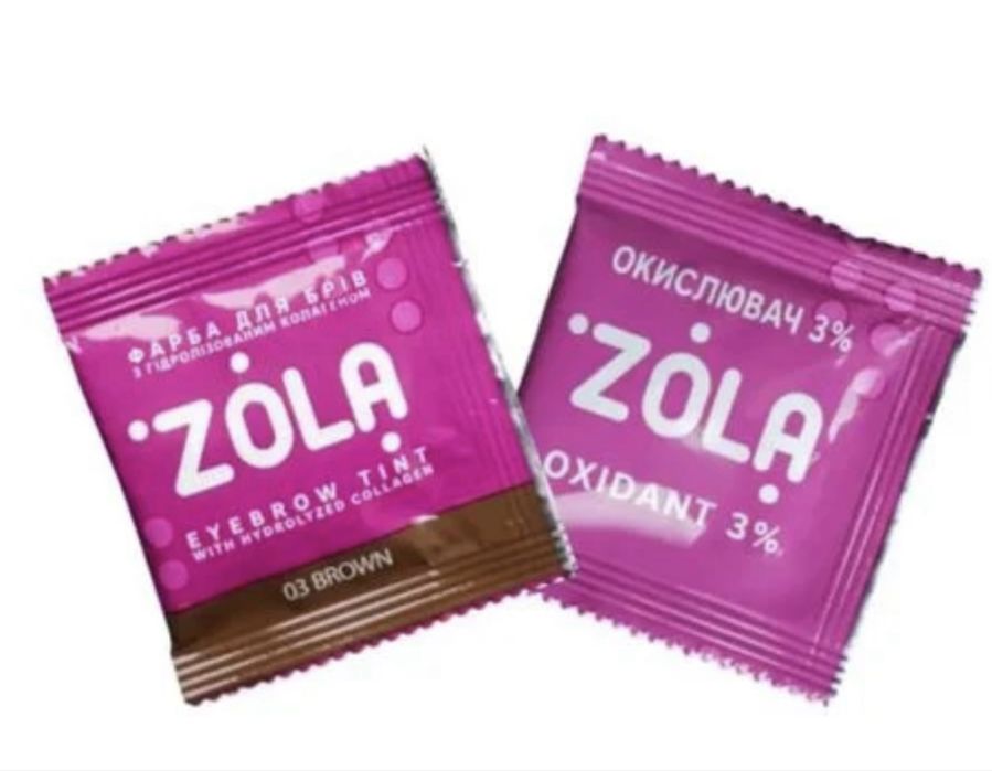 Zola Фарба для брів з колагеном в саше 5 мл 01 LIGHT BROWN ,та інші к.