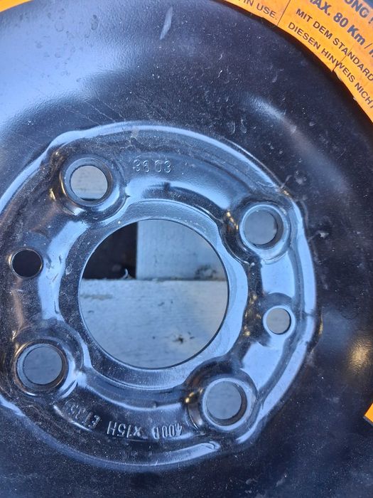 1x koło dojazdowe 4x98 Fiat 500 Bravo Doblo Panda Punto