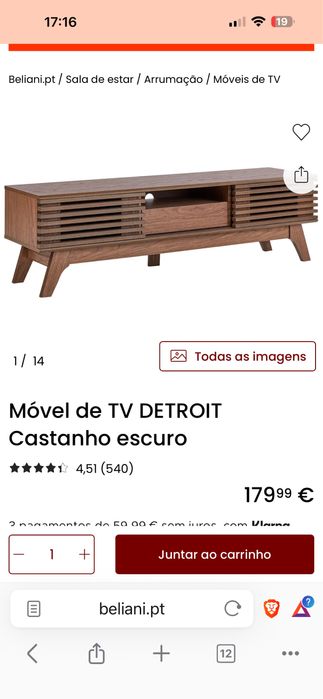 Móvel de TV Beliani