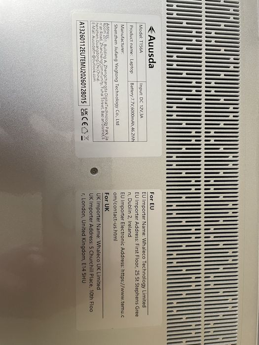 Продам ноутбук Auusda t156a