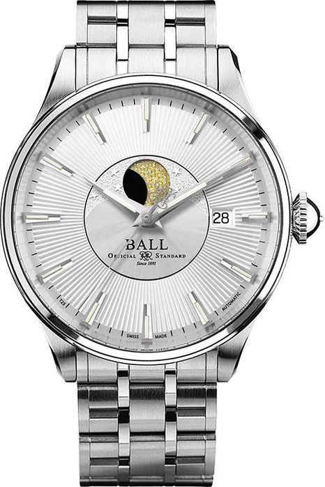 Zegarek męski Ball Trainmaster Moon Phase NM3082D-SJ-SL Na prezent