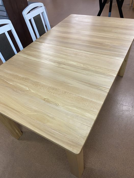 Stół lity buk 160/90 plus wkładka 45