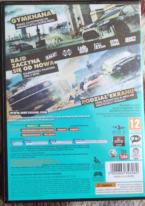 Gra Dirt 3 PC DVD