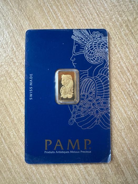 Barra de ouro selada e certificada