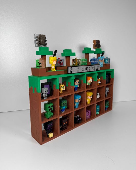 Стенд Тримач для Фігурок Kinder Joy Minecraft з Гри Майнкрафт Полиця