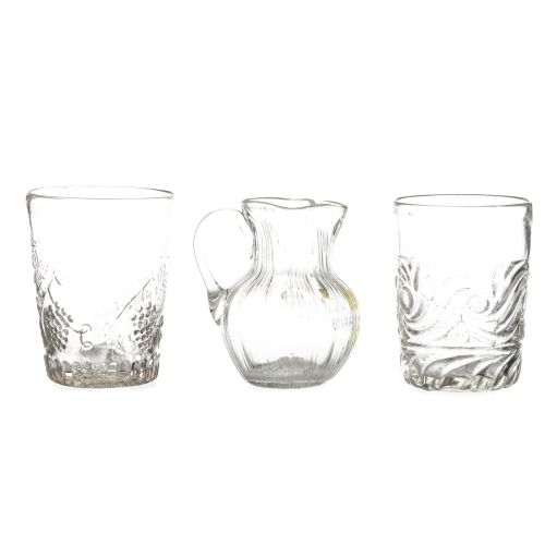 Cristal e vidro - Caneca e dois copos em vidro soprado - Vista Alegre