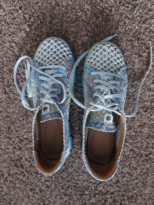 Buty ażurowe skórzane Maciejka r 38