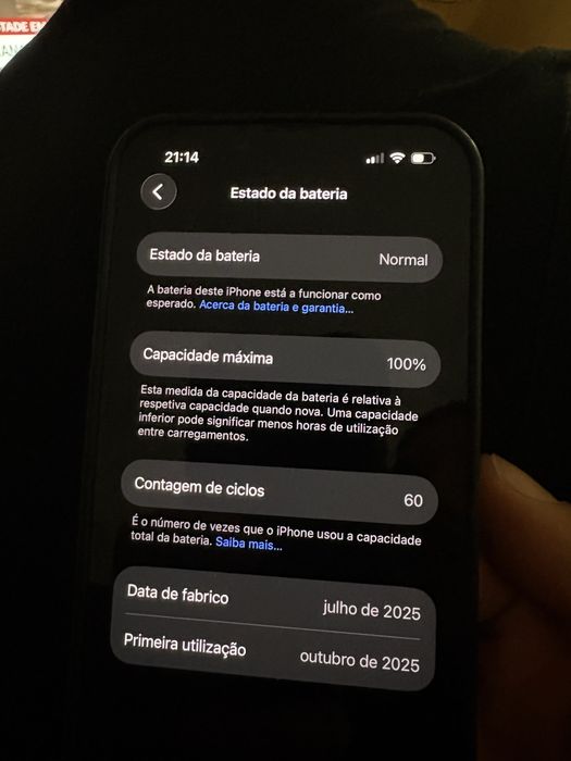 Iphone 16 E 100% bateria negociável 128G