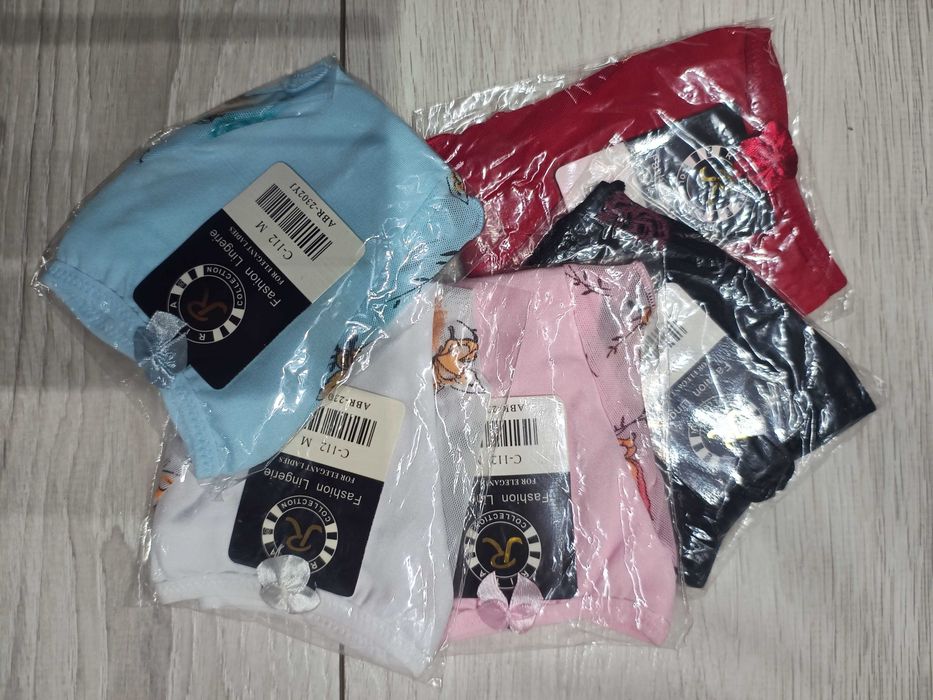 Zestaw nowych stringów damskich 5 sztuk rozmiar XL