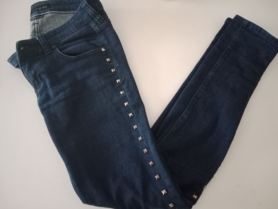 Calvin Klein S M 28 32 jeansy spodnie jeansowe granatowe