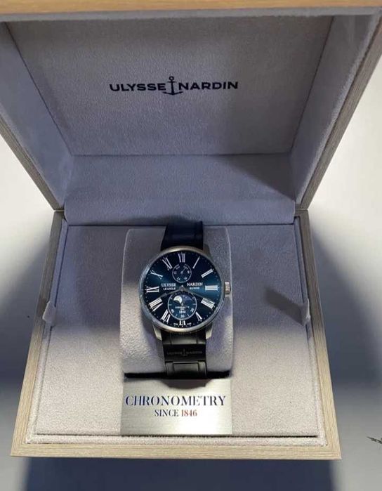 Оригінал Годинник Часы Ulysse Nardin Marine Torpilleur Moonphase 42mm