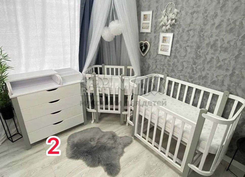 ДИТЯЧІ МЕБЛІ BabyMax з натурального БУКА: ЛІЖКО , МАТРАЦ та Комод