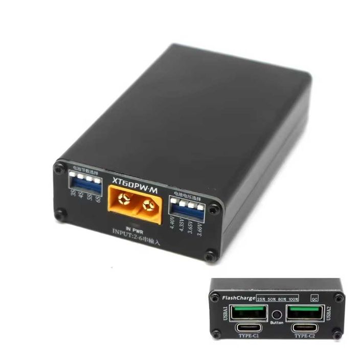 Двонаправлений модуль 100Вт (20В 5А) для 2S-6S Li-ion/LiFePO4 (повербанк + зарядка АКБ)