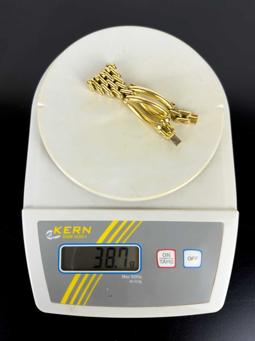 Pulseira em Ouro 18K com Elos Interligados