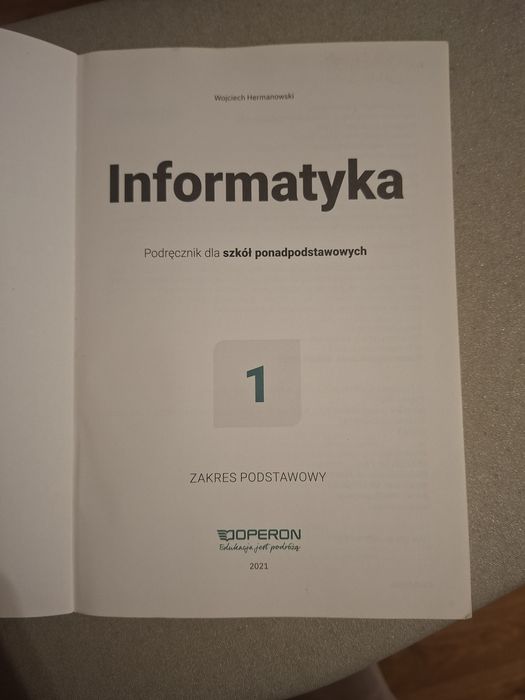 Informatyka- podręcznik dla szkół ponadpodstawowych