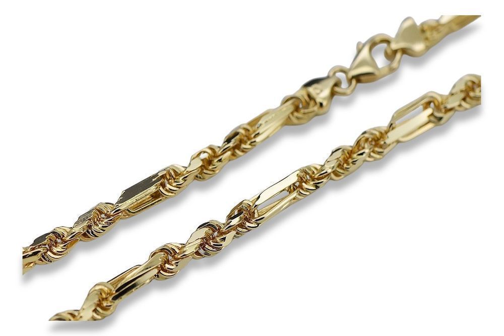 Łańcuszek włoski z żółtego złota 14k 585 Corda Figaro cc082y 55cm P
