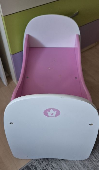 Łóżeczko drewniane  dla lalek