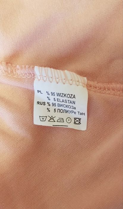 Brzoskwniowa sukienka ciążowa S Oxyd