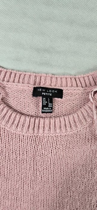 New Look Sweter Jasnoróżowy Size L