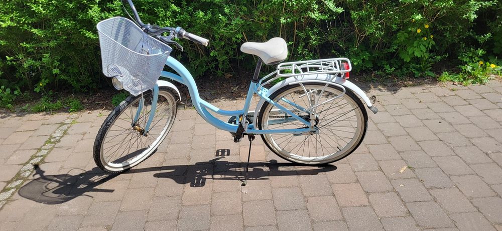 Rower miejski niebieski