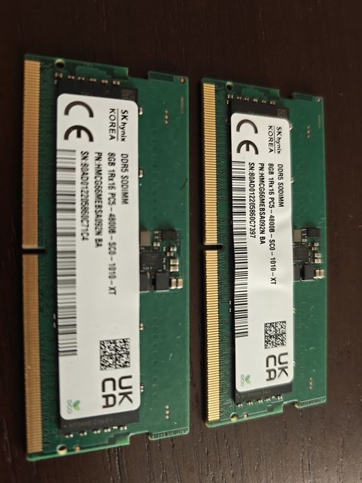 Оперативна пам'ять SK hynix DDR5 16GB (2x8GB) 4800 SODIMM