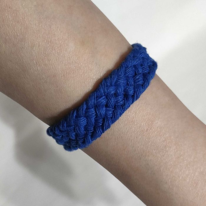 B428 Bransoletka ze sznurka bawełnianego Handmade Rękodzieło