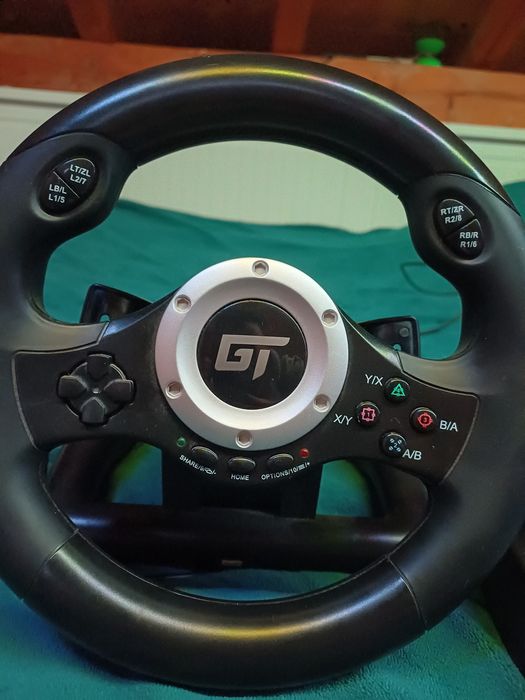 Volante Gaming Jinshu GT + Pedais - Multi-Plataforma (PC/Playstation/X
