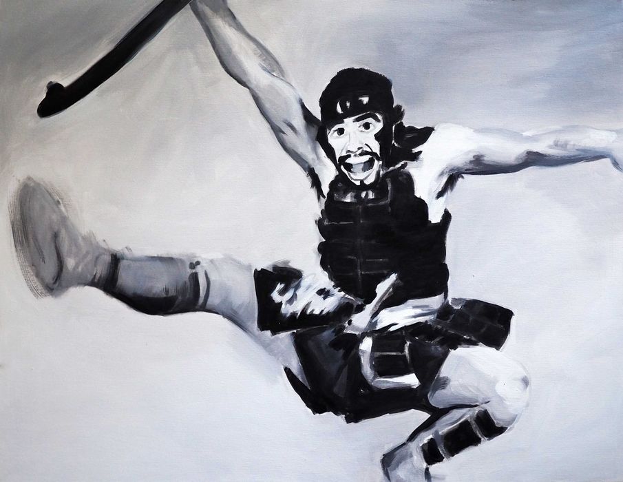 Obraz olejny, Samurai, 90x70 cm