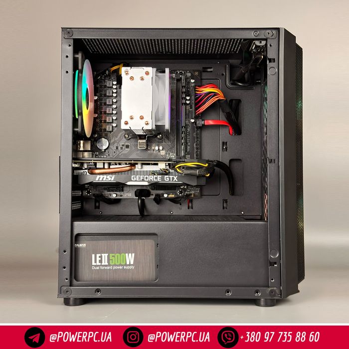 Ігровий ПК!! Ryzen 5 5500, GTX 1660 Ti, ОЗУ DDR4 16gb, SSD