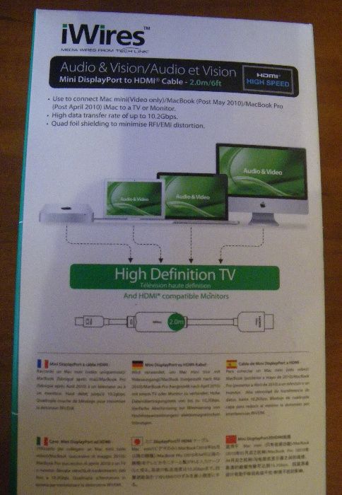 Кабель TechLink iWires Mini DisplayPort Plug - HDMI Plug 2 м