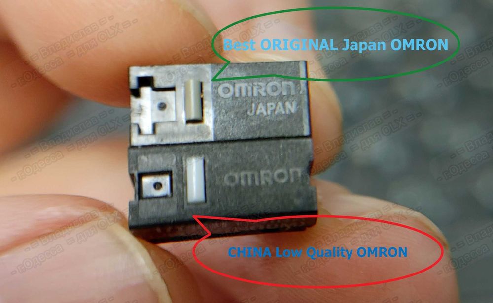 Топовые микропереключатели (свитч switch) Kailh, TTC, Huano, Omron