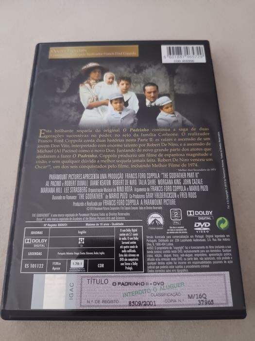 DVD padrinho 2.  .
