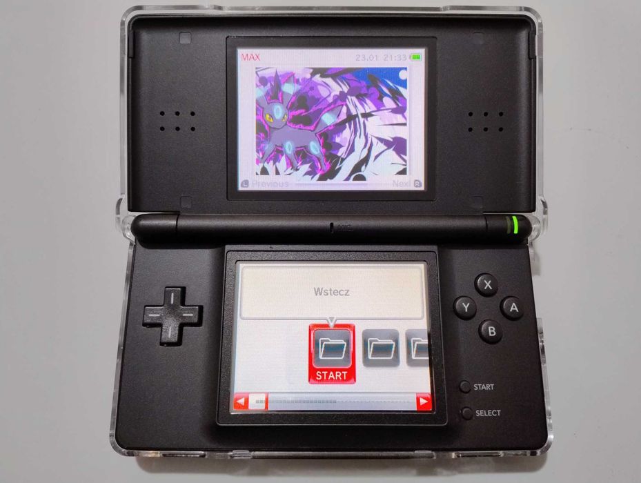 Nintendo DS Lite + Karta R4 + SD 16GB z ok 200 gier - TWiLight Menu++