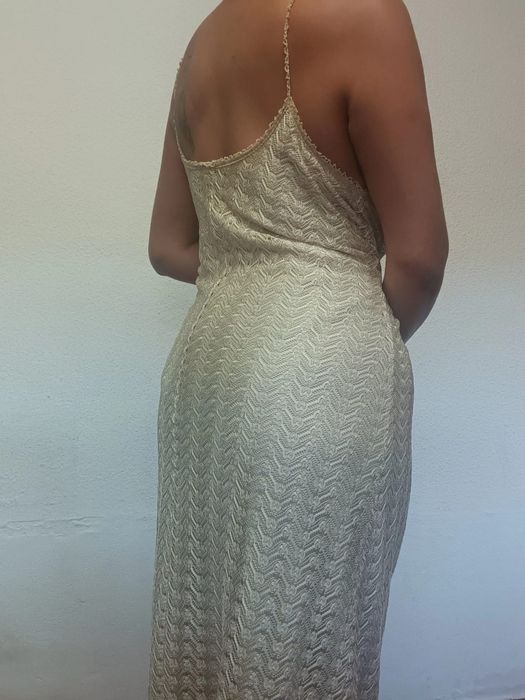Vestido Dourado de Malha