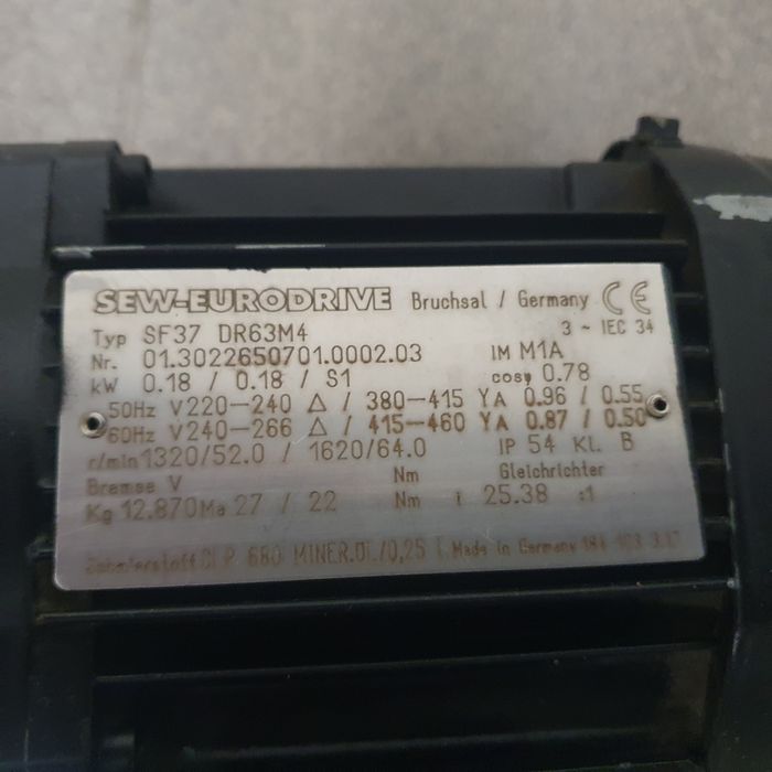 Silnik Saw Eurodrive 0.25kW z przekladnia
