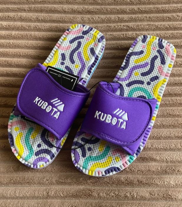 Super Klapki fioletowe wzór