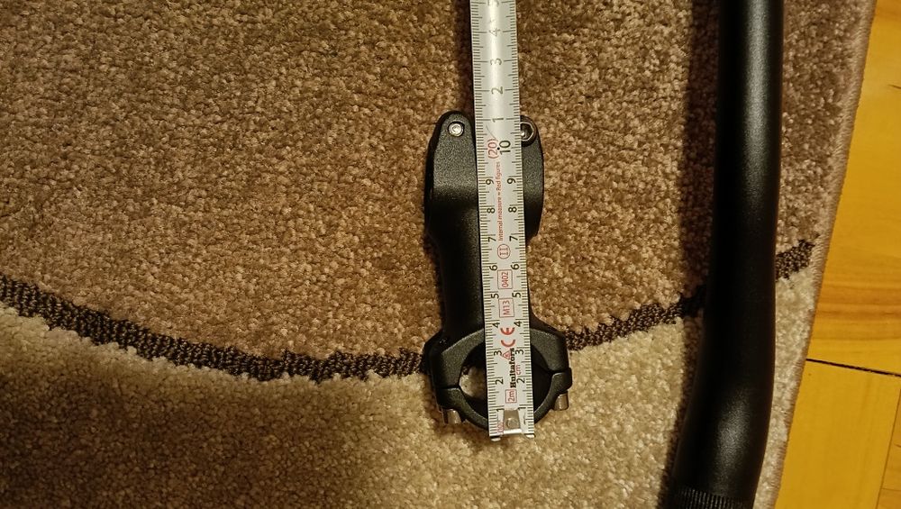 Kierownica gięta +mostek 70mm