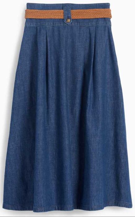 Saia jeans com cinto - C & A