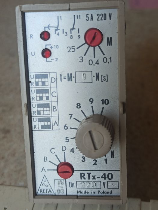 Przekaźnik czasowy RTx-40, REFA.