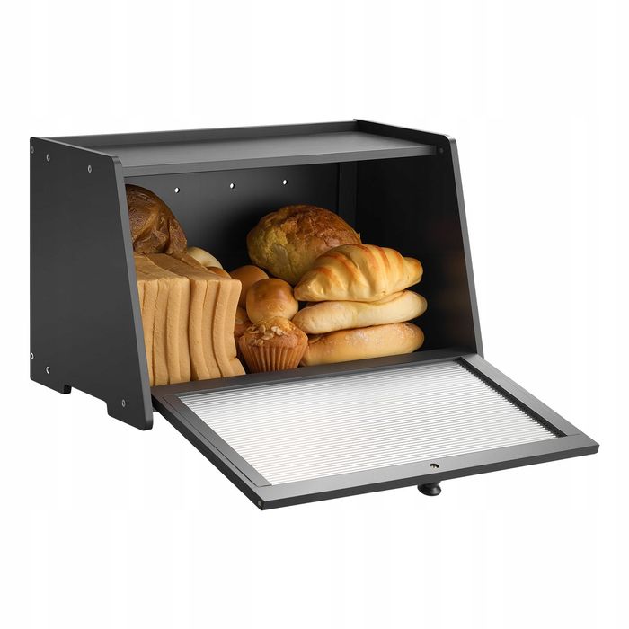 VEVOR chlebak blatowy bambusowy duża pojemność czarny trapezowy