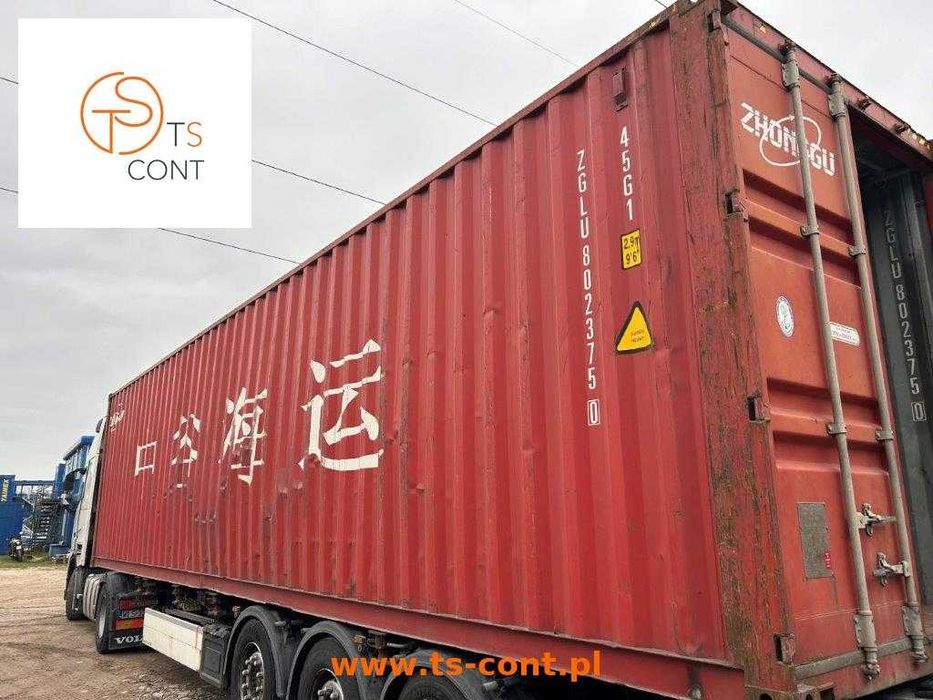 Kontener morski magazynowy budowlany 40 HC używany 12 metrowy