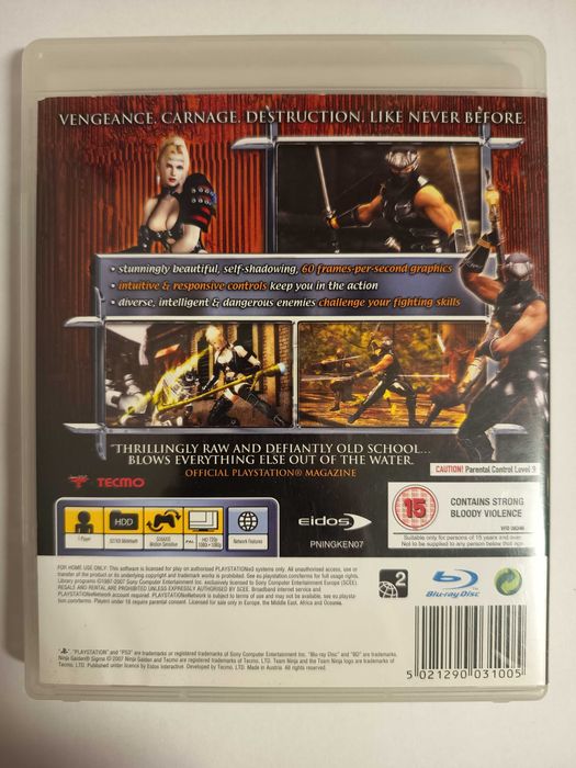 Ninja Gaiden Sigma PS3 PlayStation 3 angielska komplet (naklejka-dysk)