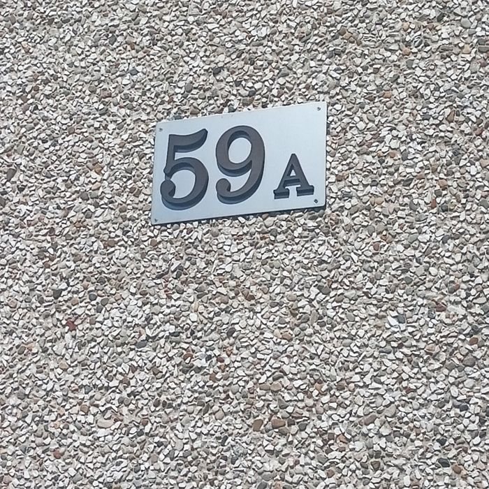 Numer na dom 59A stal nierdzewna