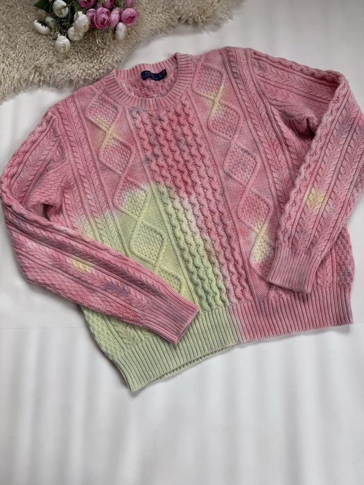 Теплий жіночий светр оверсайз тай -дай