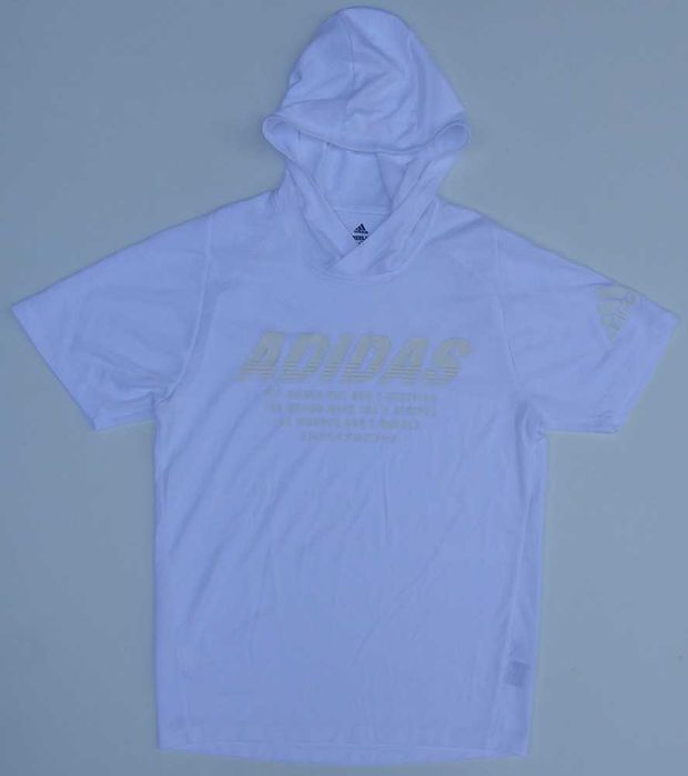 ADIDAS FREELIFT Climalite biała koszulka z kapturem